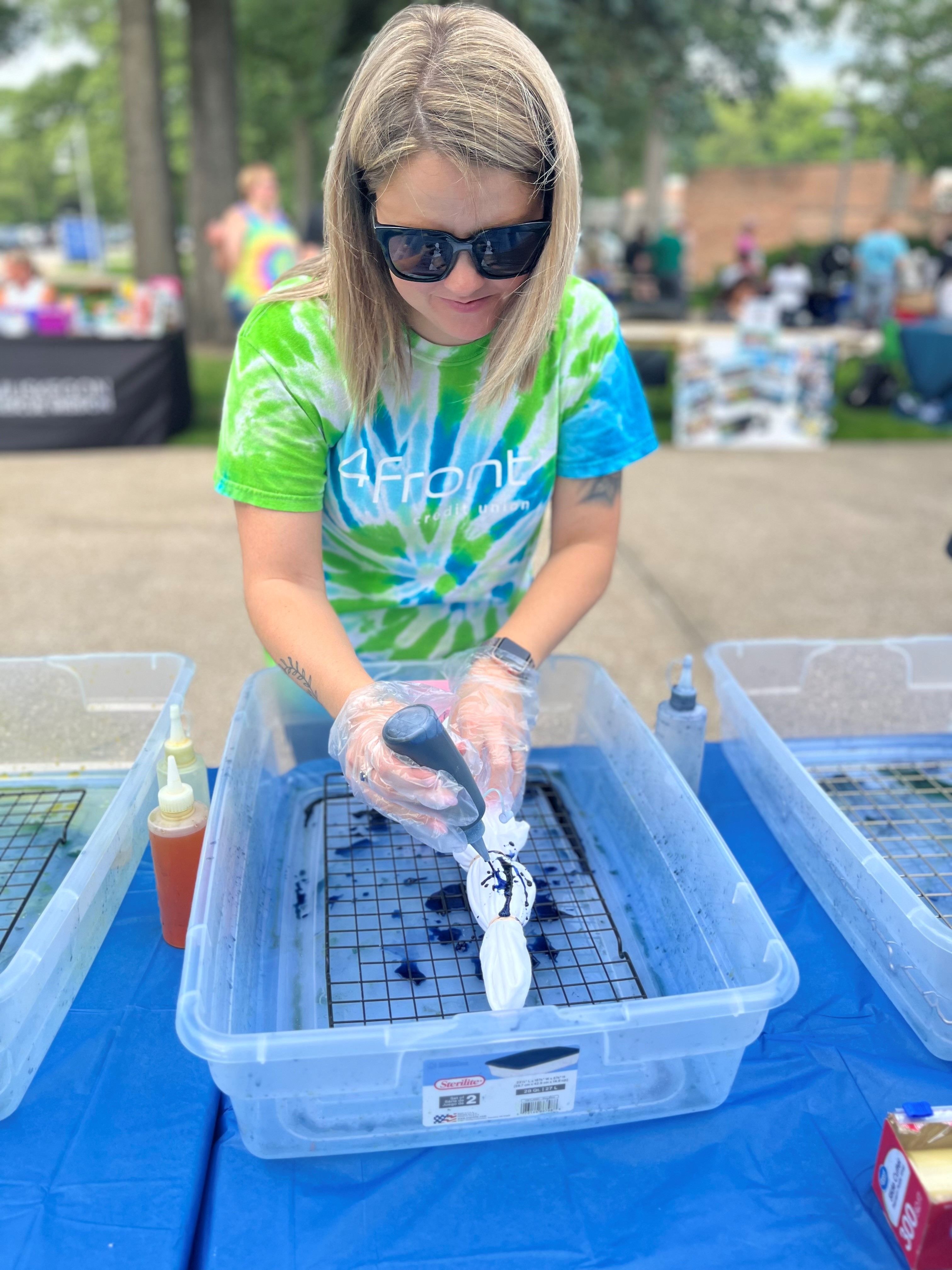 Jayhawk Frenzy - Tie Die Table